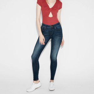 Mid Rise Dark Wash Jean Leggings